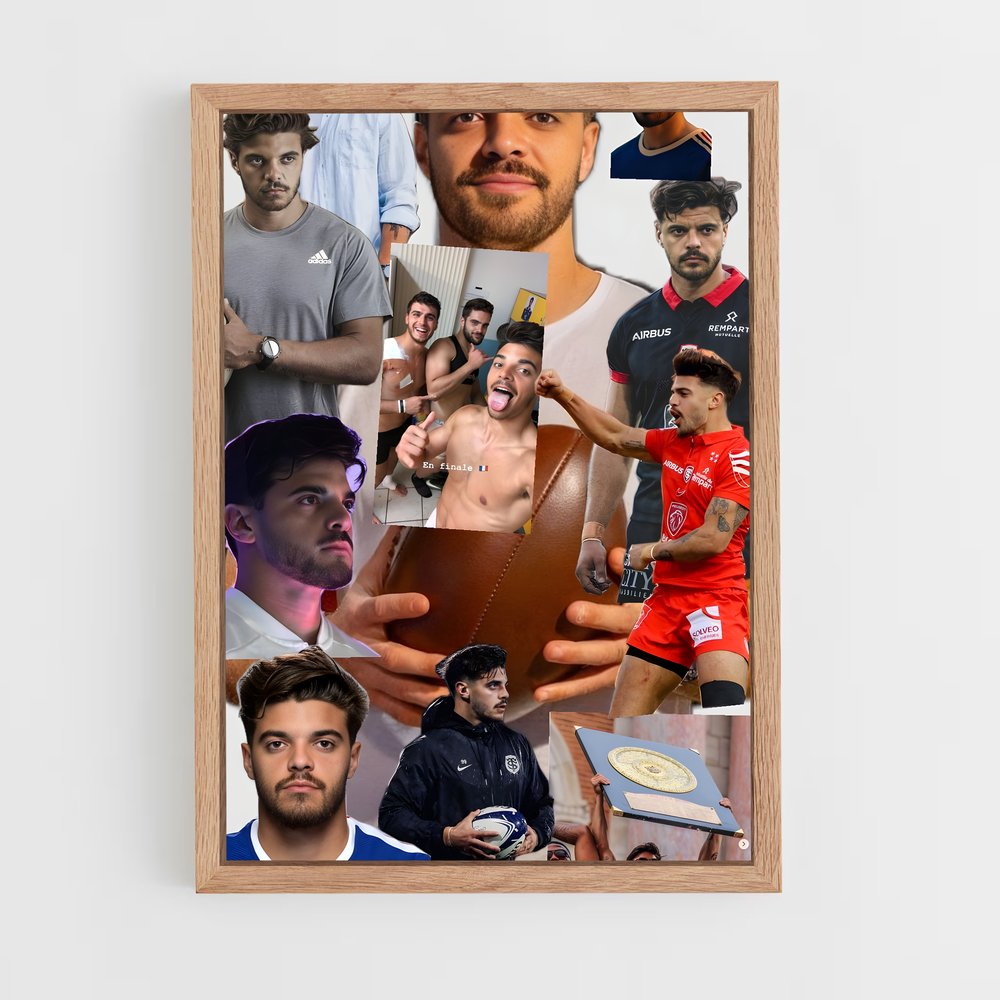 Poster Romain ntamack évocatrices – affiche Rugby (vue 4)